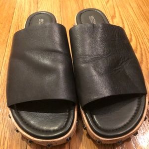 michael kors ellen leather slide sandal